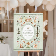 Panneau de bienvenue pour une baby shower sur le t