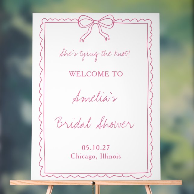 Panneau de bienvenue pour une fête prénuptiale ave (Neutre)