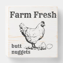 Panneau de bois de nuggets à boutons frais de ferm