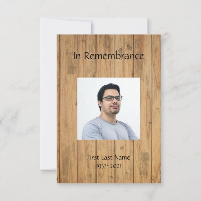 Panneau de bois Masculine Invitation du service co (Devant)