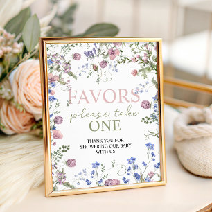Panneau de cadeaux de baby shower Wildflower