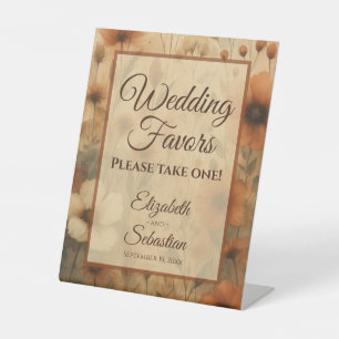 Panneau de cadeaux de mariage à l'aquarelle floral
