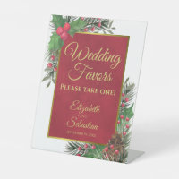 Panneau de cadeaux de mariage Noël Festif Holly &