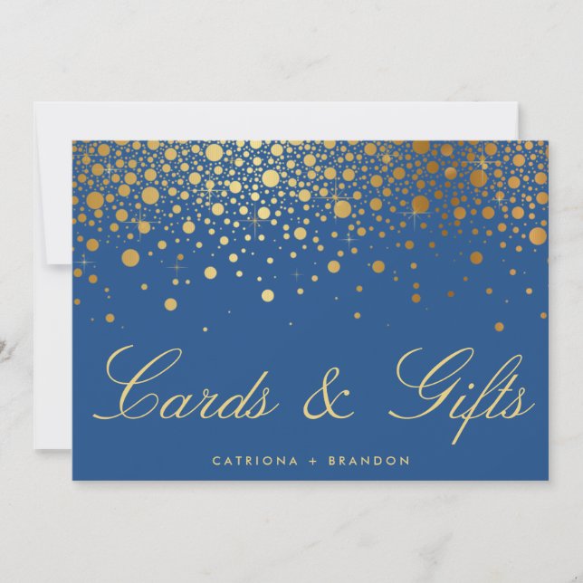 Panneau de cartes et cadeaux élégants en feuille d (Devant)