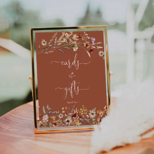 Panneau de cartes et cadeaux Fleurs sauvages minus