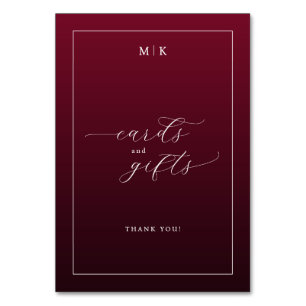 Panneau de cartes et cadeaux Marron Gratitude en é