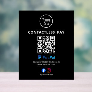 Panneau de code QR de paiement sans contact PayP