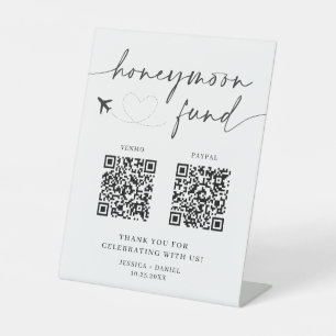 Panneau de code QR pour la caisse de lune de miel