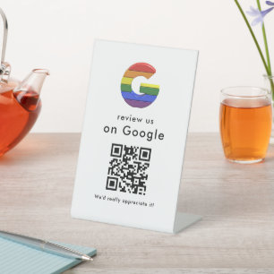 Panneau de code QR pour nous évaluer Google Revi