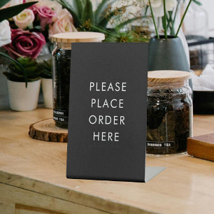 Panneau de commande de café ici