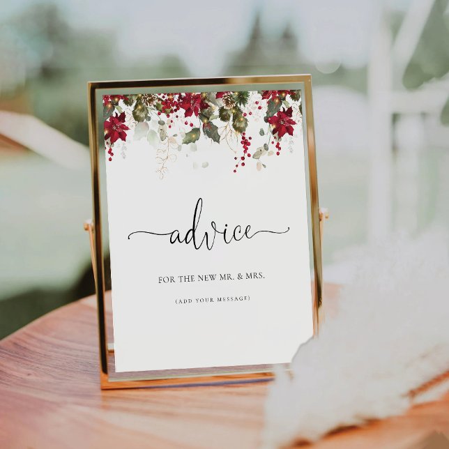 Panneau de conseil Noël Rouge Poinsettie (Créateur téléchargé)