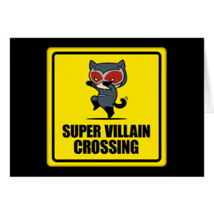 Panneau de croisement Chibi Catwoman Super Villain