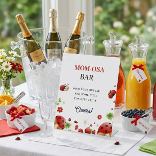 Panneau de faveur de Baby shower Fille lady bug