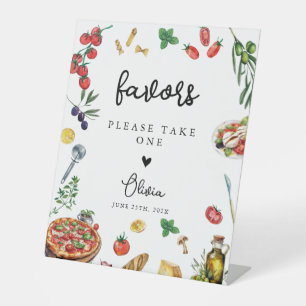 Panneau de faveurs de pâtes pizza C'est l'amour pe