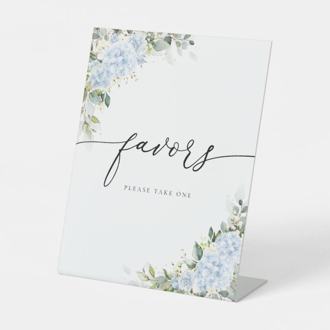 Panneau de Faveurs Florales d'Hydrangea Bleue (Recto)