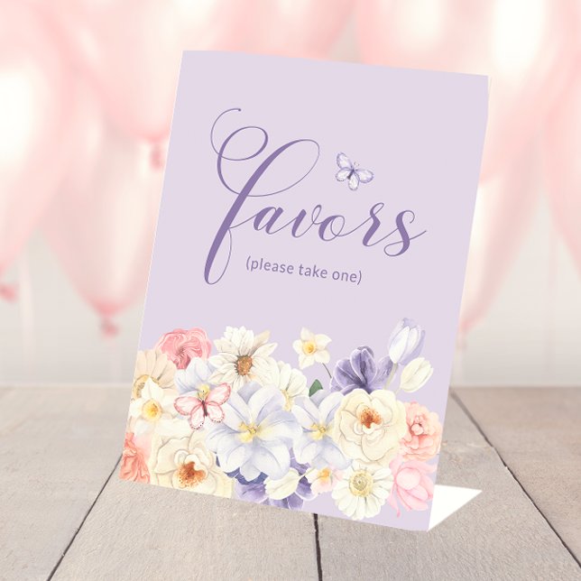 Panneau de faveurs papillon (Butterfly Favors Sign
)