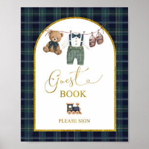 Panneau de fête de livre d'or de gentilhomme prépa