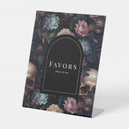 Panneau de Fête des mariées gothique florale foncé