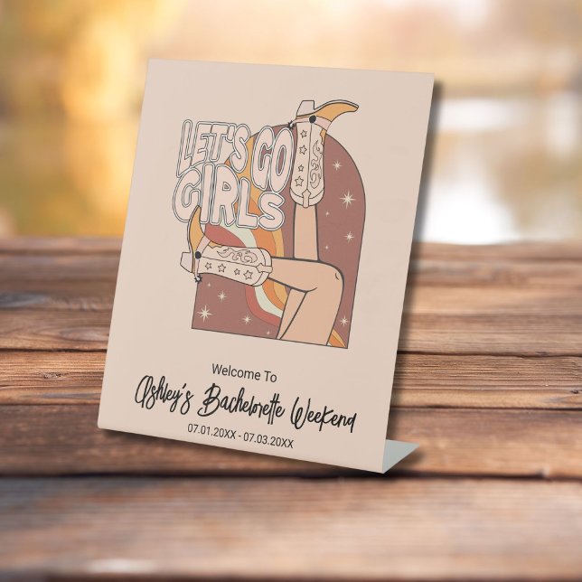 Panneau de fond du rodéo rose Pastel Retro (Créateur téléchargé)