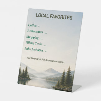 Panneau de guide des favoris locaux de la maison a