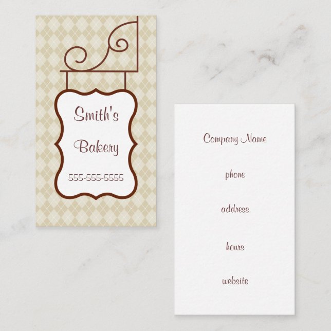 Panneau de Jacquard beige personnalisé Carte de vi (Devant / Derrière)