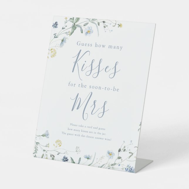 Panneau de jeu "Blue Wildflower devine combien de  (Recto)