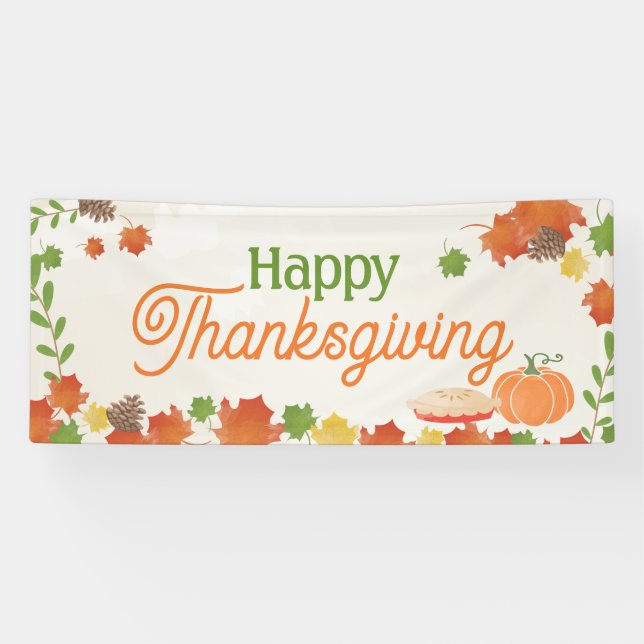 Panneau de la bannière bon thanksgiving Festive Ha (Horizontal)