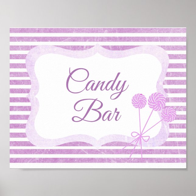 Panneau de la barre de bonbons Poster de sucettes  (Devant)