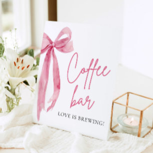 Panneau de la barre de café Aquarelle Élégante en