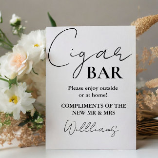 Panneau de la barre de cigares minimaliste moderne