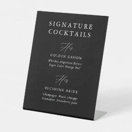 Panneau de la barre de cocktails Black Mariage Sig