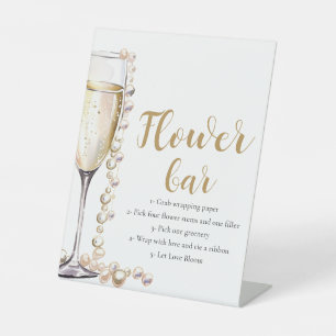 Panneau de la barre de fleurs Gold Pearl & Prosecc