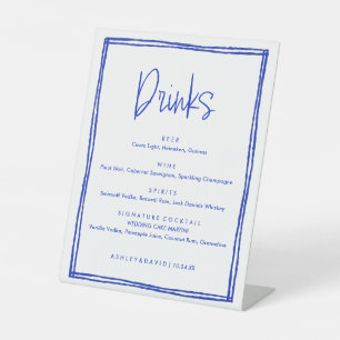 Panneau de la barre de Mariage bleue française man