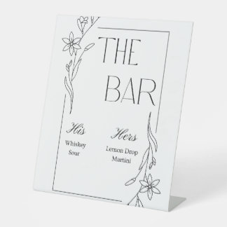 Panneau de la barre de mariage du printemps