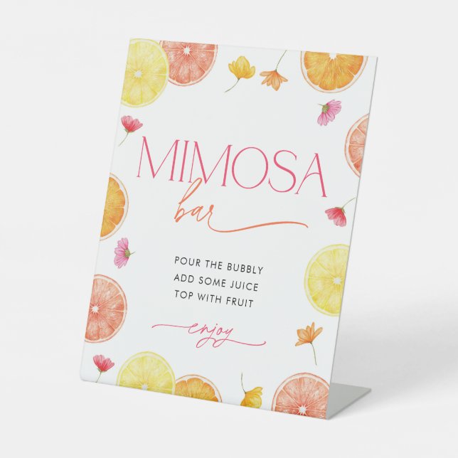 Panneau de la barre de Mimosa de Fête des mariées  (Recto)