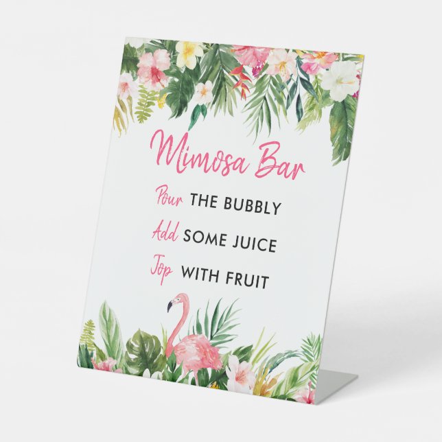 Panneau de la barre de Mimosa Tropical du Flamant  (Recto)