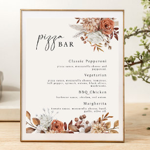 Panneau de la barre de pizza Boho Crème moderne
