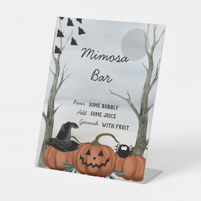 Panneau de la barre Halloween Mimosa, fête d'Hallo (Recto)