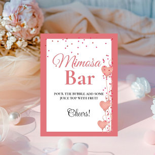 Panneau de la barre Mimosa de la Saint Valentin de
