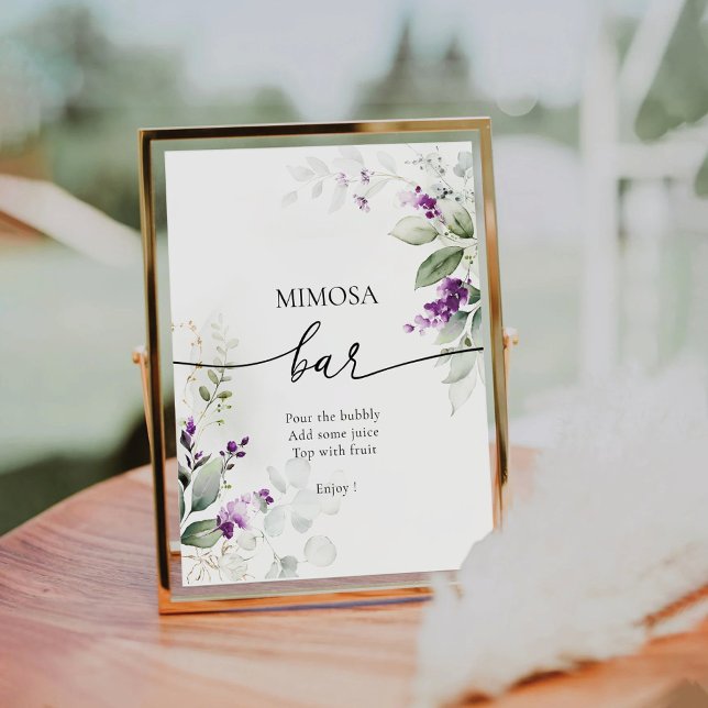 Panneau de la barre Mimosa Lavande verte violette (Créateur téléchargé)