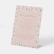 Panneau de la Fête des mariées florale Blush & Pea