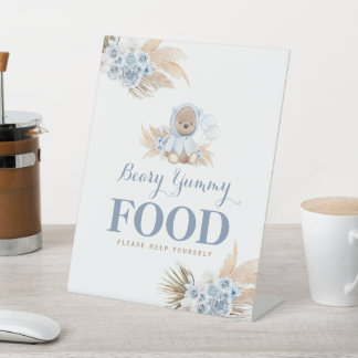 Panneau de la table d'alimentation Yummy Bear Bleu