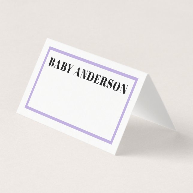 Panneau de la table de Baby shower  pourpre (Front)