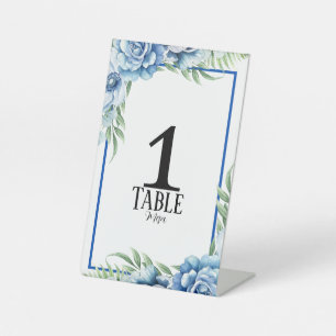 Panneau de la table des numéros bilingues