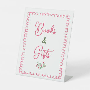 Panneau de la table Livres et Cadeaux floraux vint