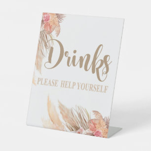 Panneau de la table Pampas Grass BOISSONS, Cachet