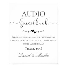 Panneau de livre d'or audio de mariage, Panneau de