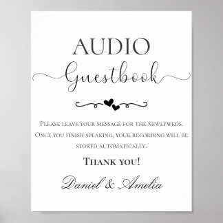Panneau de livre d'or audio de mariage, Panneau de