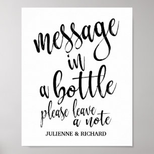 Panneau de livre d'or de mariage 8x10 Message dans
