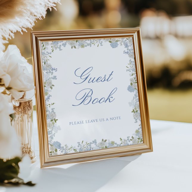 Panneau de livre d'or pour invités de mariage flor (Créateur téléchargé)